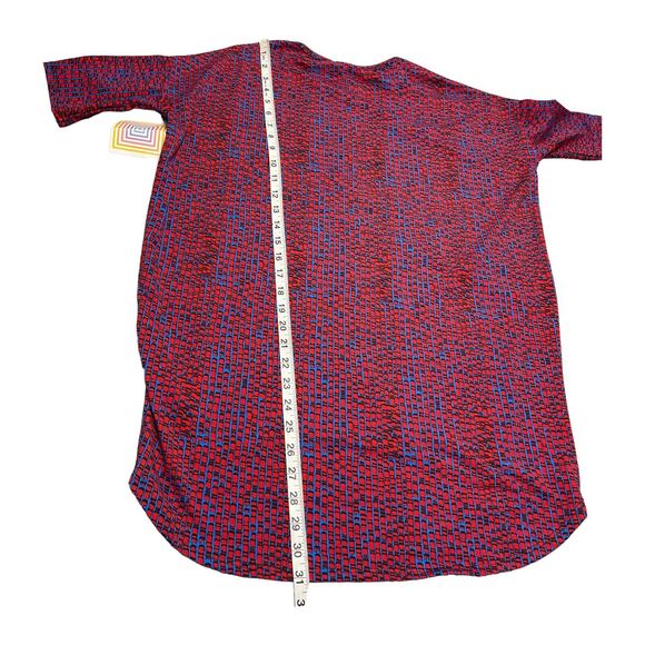 LuLaRoe Irma Tunic Top Womens XXS Multicolor Polyester Stretch Printed Crew Neck - Picture 5 of 8